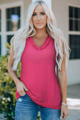 Ella Trim V-Neck Textured Tank