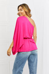 Elle Full Size One Shoulder Top