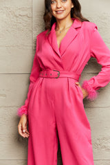Gemma Collar Long Sleeve Jumpsuit