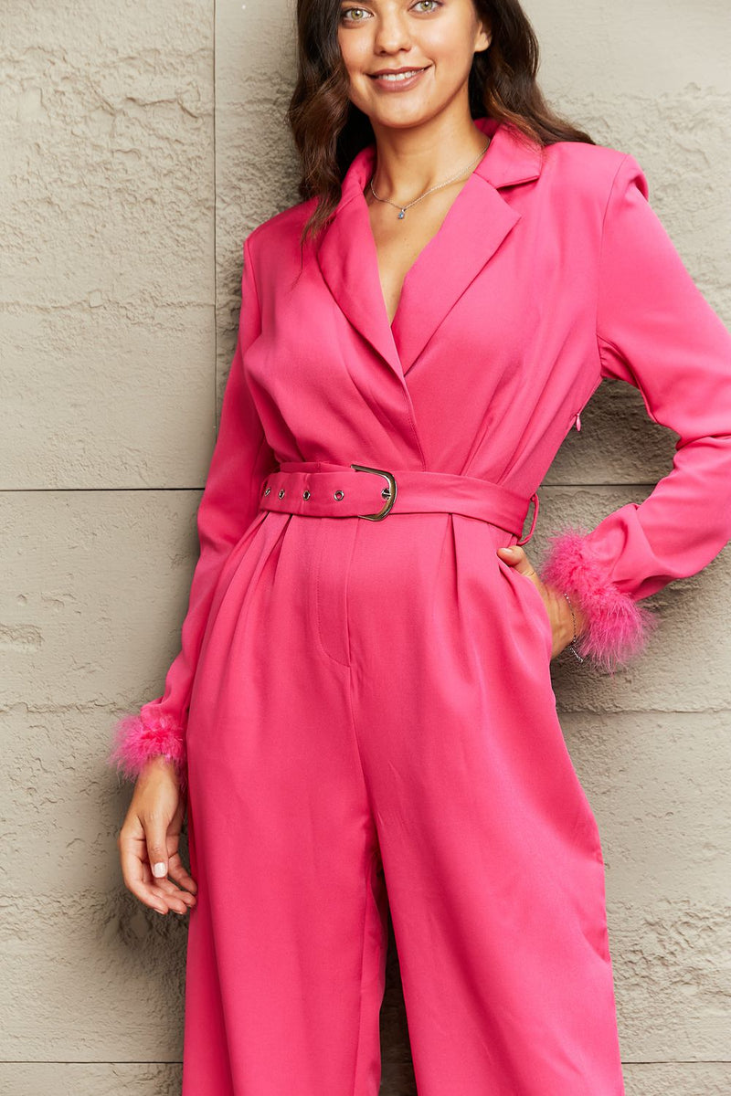 Gemma Collar Long Sleeve Jumpsuit