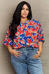 Lorene Plus Size Floral Blouse