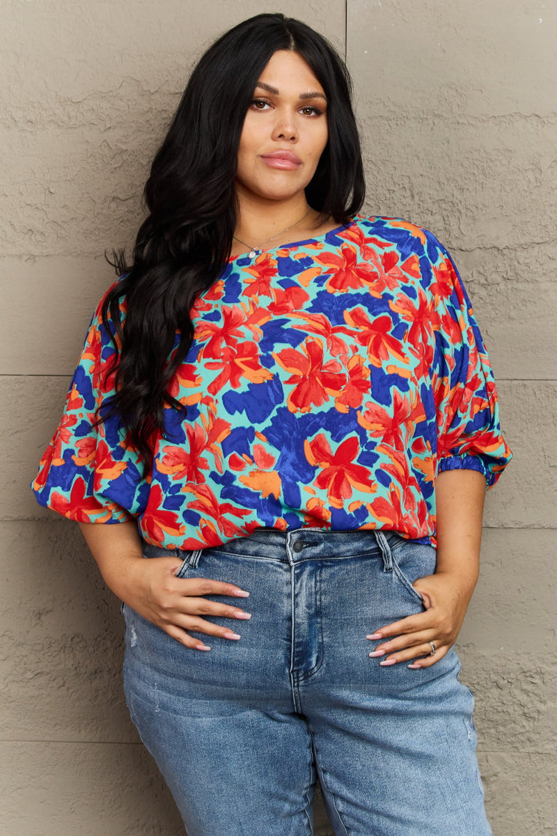 Lorene Plus Size Floral Blouse