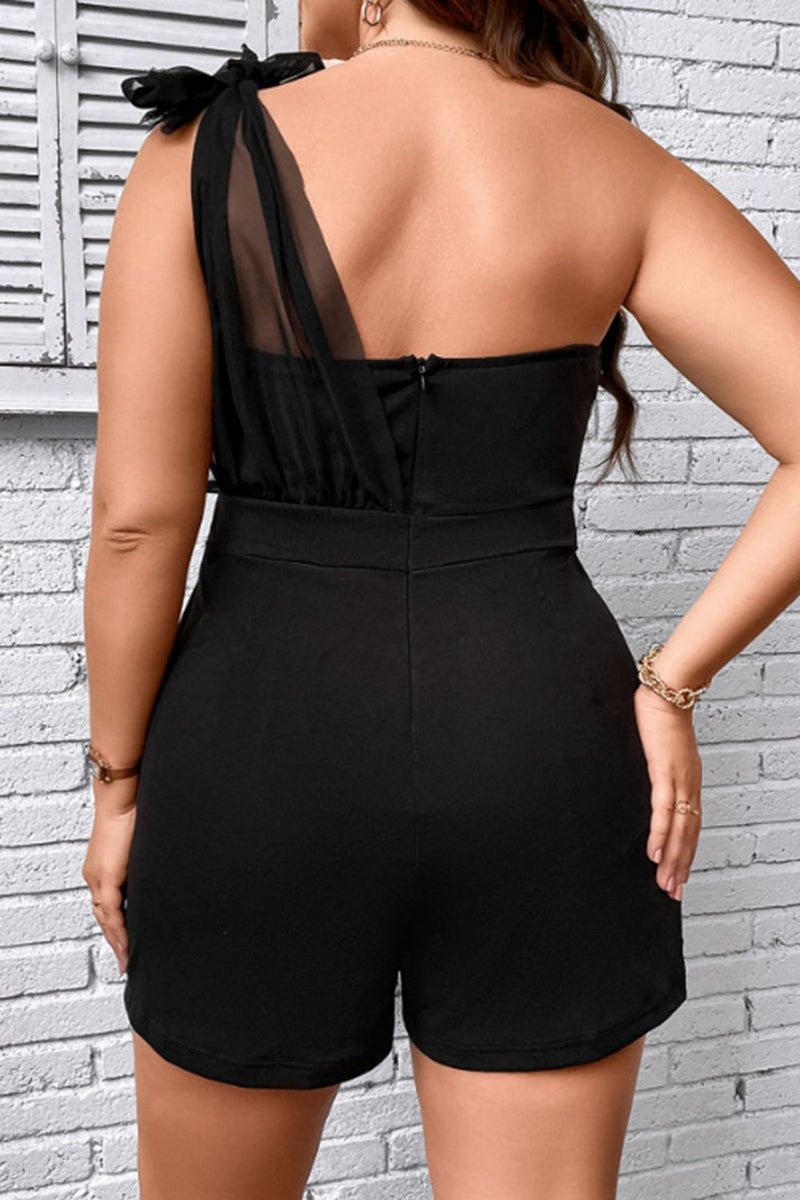 Mina Plus Size One-Shoulder Romper