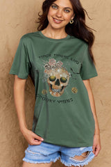 Adrianna Full Size THICK THIGHS AND SPOOKY VIBES Graphic Cotton T-Shirt