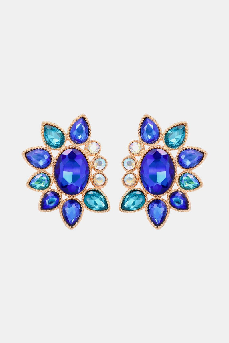 Camila Geometrical Shape Glass Stone Dangle Earrings