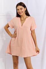 Aria Full Size Gauze Tiered Ruffle Mini Dress