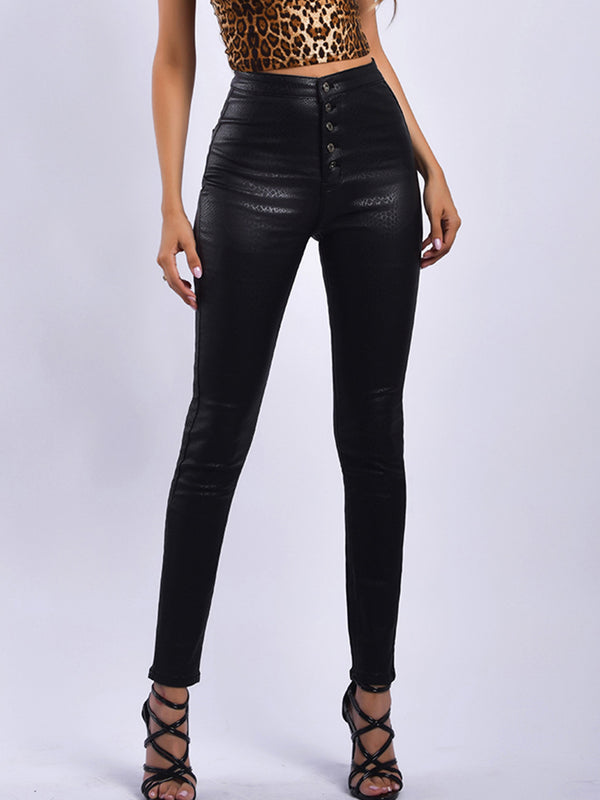 Andrea Full Size Buttoned Long Pants