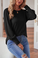 Amaris Round Neck Puff Sleeve T-Shirt