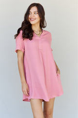 Stormi Lightweight Woven Shift Mini Dress