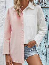 Juliet Two-Tone Contrast Drop Shoulder Shirt