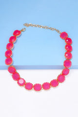 Leia Zinc Alloy Resin Necklace
