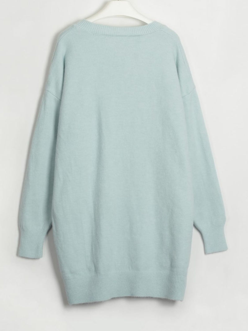 Miracle V-Neck Dropped Shoulder Sweater Dress