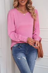 Amaris Round Neck Puff Sleeve T-Shirt
