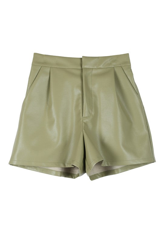 Ginna Vegan leather shorts