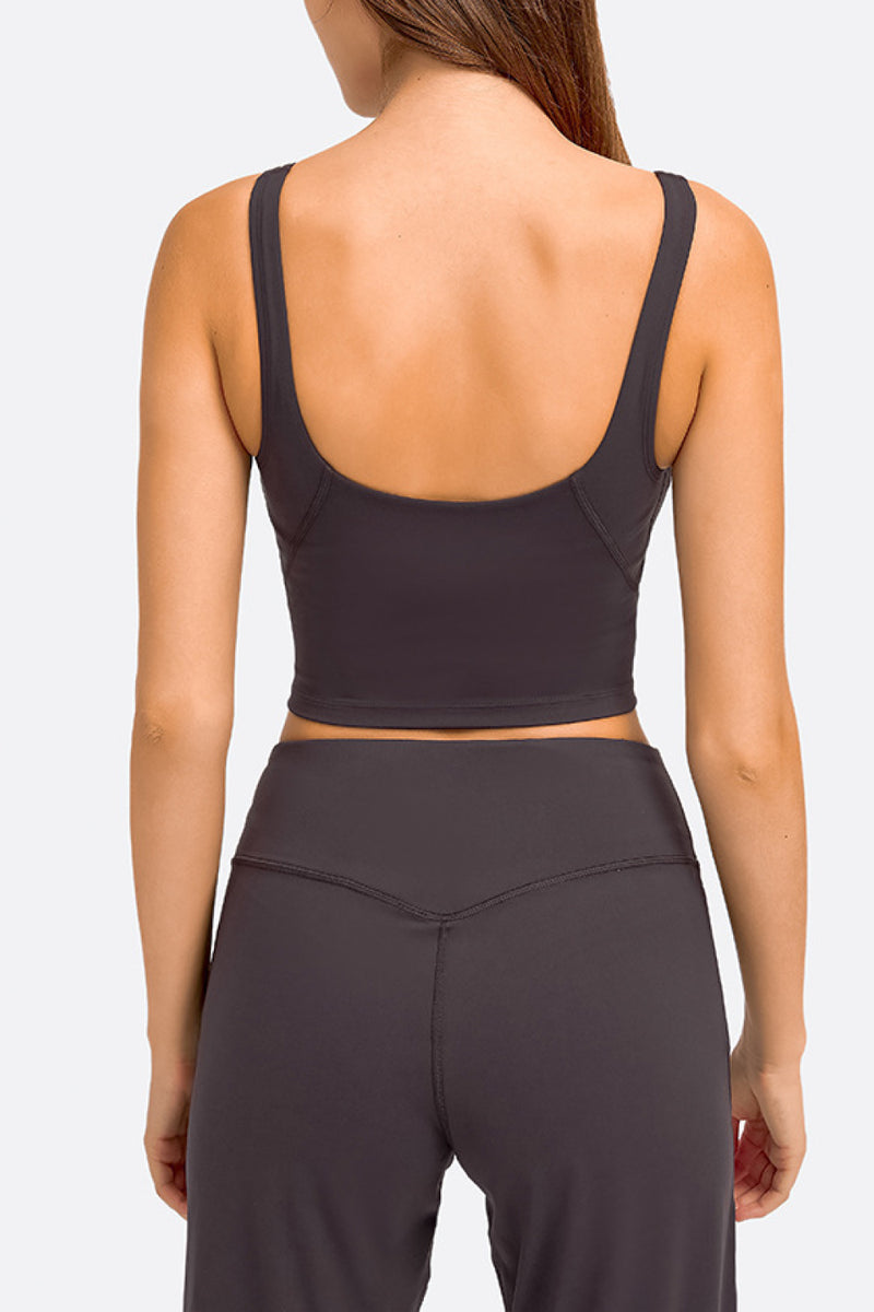 Bianca Deep V-Neck Crop Sports Bra