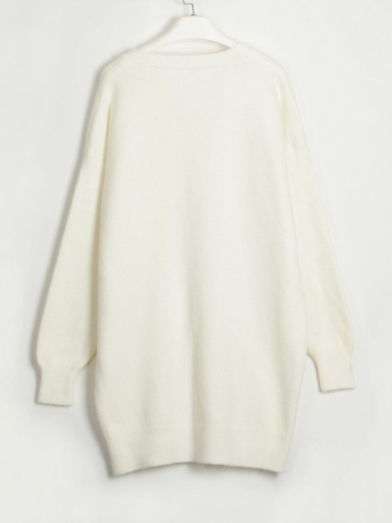 Miracle V-Neck Dropped Shoulder Sweater Dress