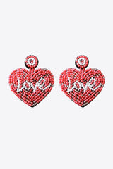 Emma Beaded Heart Earrings