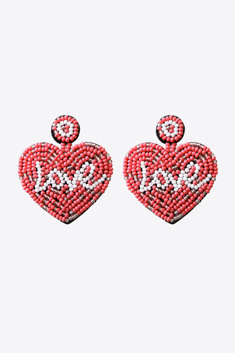 Emma Beaded Heart Earrings