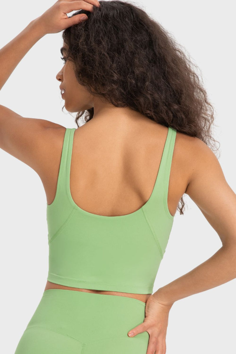 Bianca Deep V-Neck Crop Sports Bra