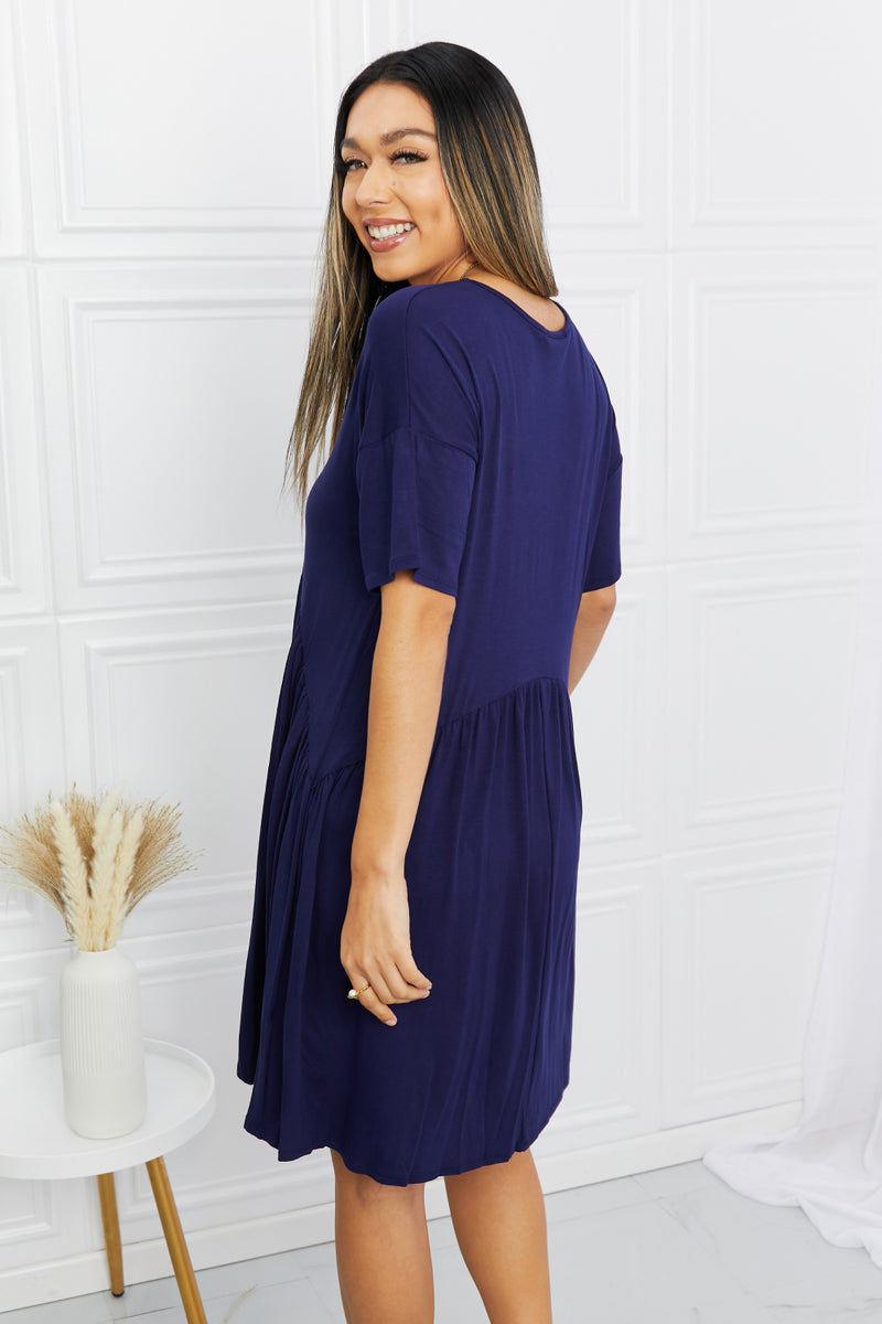 Alexandria Dropped Shoulder V-Neck Dress