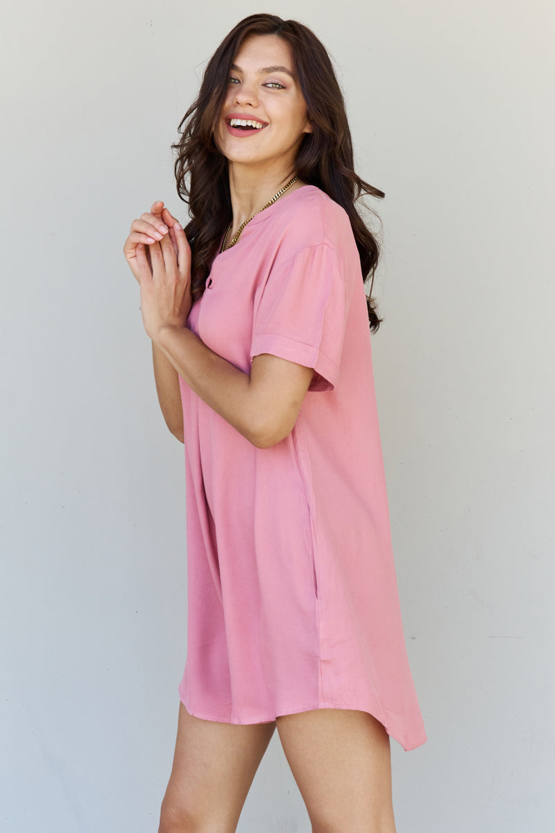 Stormi Lightweight Woven Shift Mini Dress
