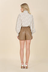 Ginna Vegan leather shorts