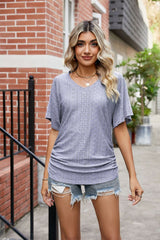 Lexi Flutter Sleeve Eyelet Gathered Detail Top