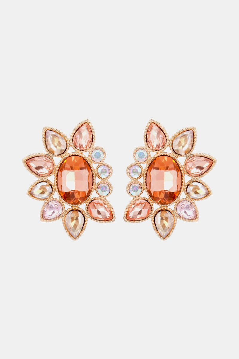 Camila Geometrical Shape Glass Stone Dangle Earrings