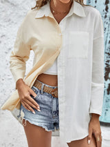Juliet Two-Tone Contrast Drop Shoulder Shirt