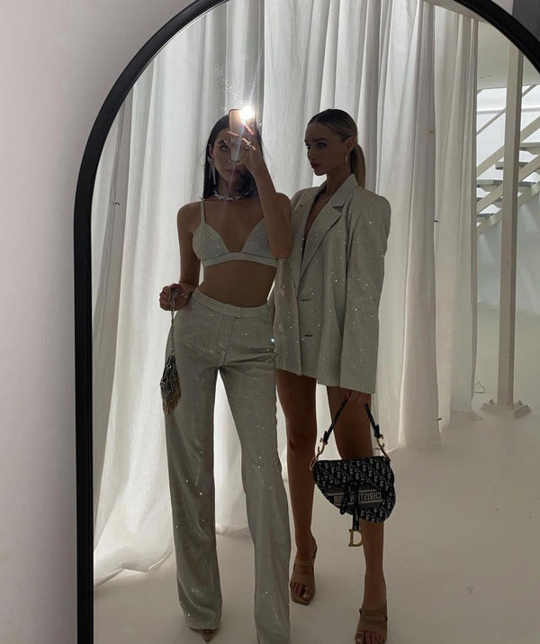 Kim Glitter Party 2 Piece Set Bralette & Pants