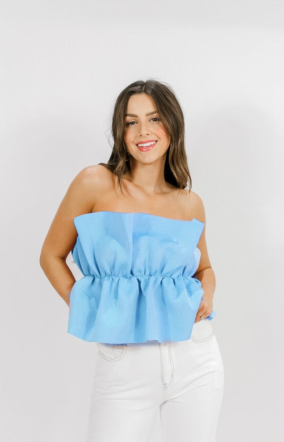 Bella Ruffle Strapless Tube Top