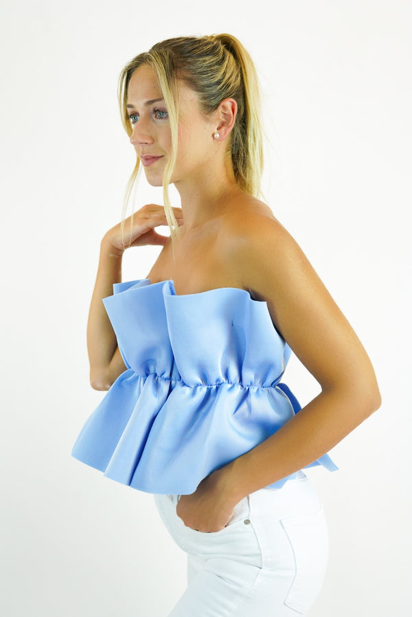 Bella Ruffle Strapless Tube Top