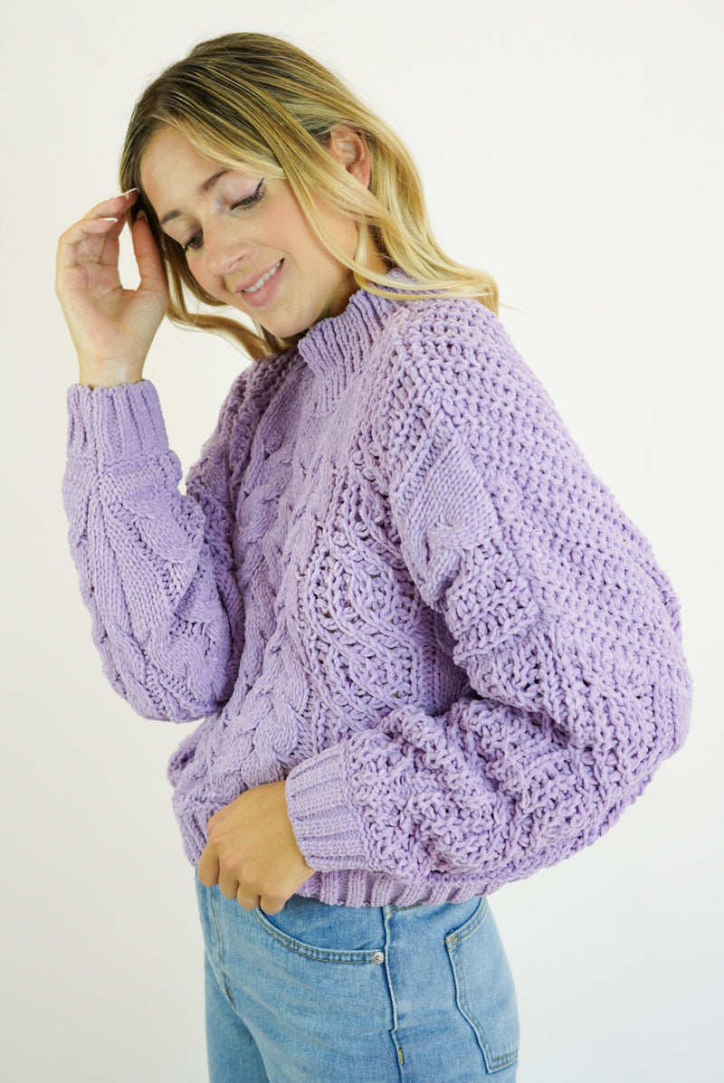 Lilibeth Purple Knit Sweater