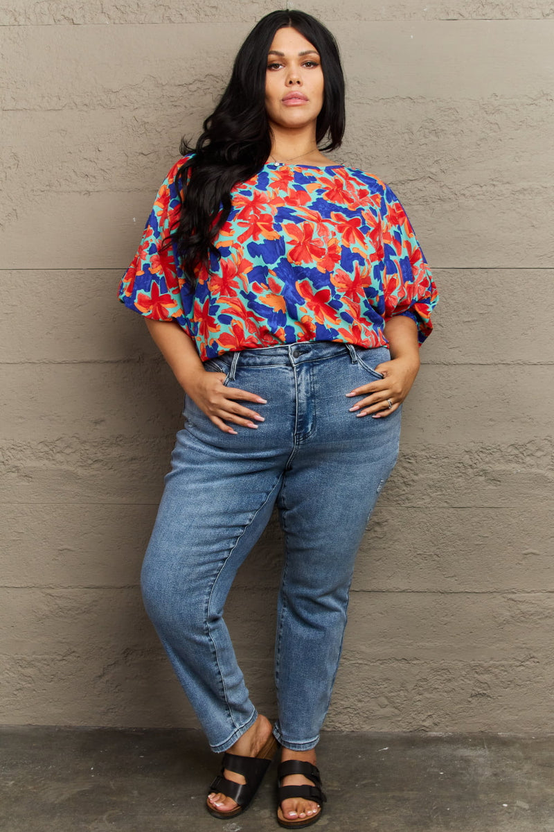 Lorene Plus Size Floral Blouse