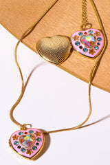 Paola Heart Box Pendant Necklace