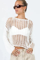 Florence Boat Neck Long Sleeve Cover Up