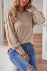 Amaris Round Neck Puff Sleeve T-Shirt