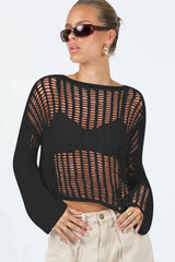 Florence Boat Neck Long Sleeve Cover Up