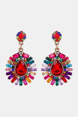 Blake Teardrop Shape Glass Stone Dangle Earrings