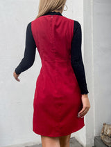 Mikayla V-Neck Sleeveless Buttoned Dress
