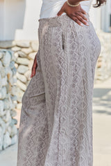 Sasha Plus Size Printed Wide Leg Pants
