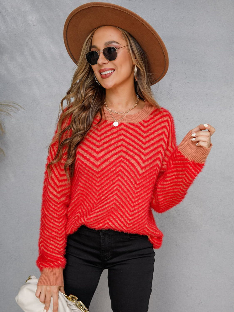 Leighton Round Neck Long Sleeve Sweater