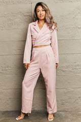 Lottie Collar Long Sleeve Top and Pants Set