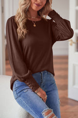 Amaris Round Neck Puff Sleeve T-Shirt