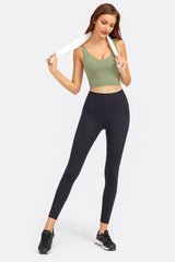 Bianca Deep V-Neck Crop Sports Bra