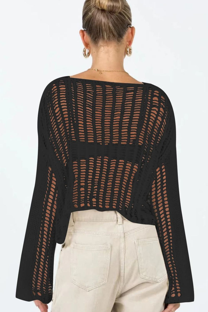 Florence Boat Neck Long Sleeve Cover Up