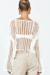 Florence Boat Neck Long Sleeve Cover Up