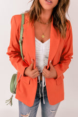 Aurora Double Take One-Button Padded-Shoulder Blazer