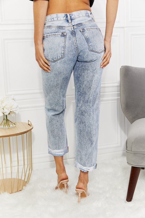 Karry Kendra High Rise Distressed Straight Jeans