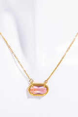 Brooklyn Copper 14K Gold Pleated Pendant Necklace